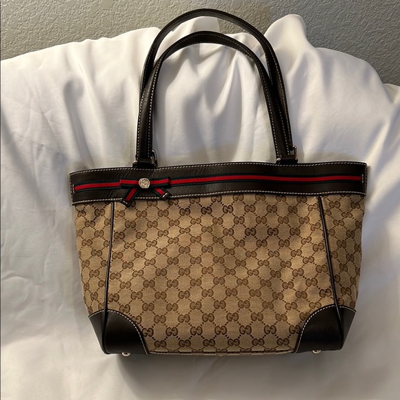 Gucci tote bag with sherry line - Picture 1 of 14